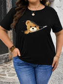 Women's Short Sleeve Cartoon Anime T-Shirts 591531 L - TUZZUT Qatar Online Shopping