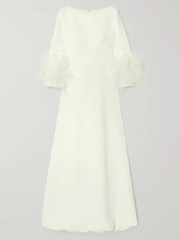 Elegant Simple Feather Long Sleeve Party Dress 111150 Elegant Simple Feather Long Sleeve Party Dress 111150
