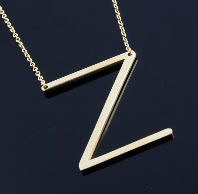Large Letter Necklaces Pendant Alfabet Initial Necklace S 2913186 - Tuzzut.com Qatar Online Shopping