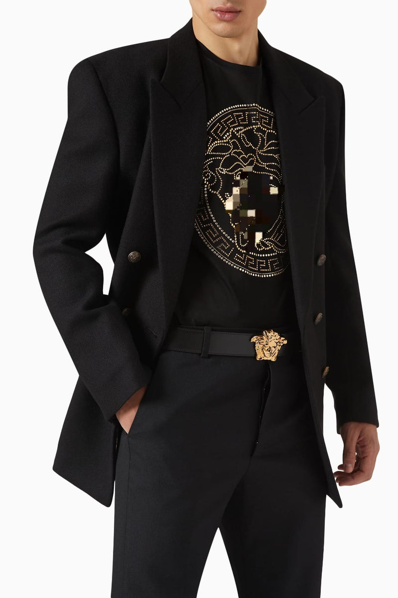 La Medusa Belt in Calf Leather B0001 - TUZZUT Qatar Online Shopping