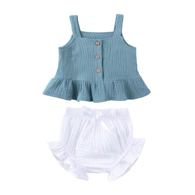Baby Outfit Infant Clothes Boys Girls Cotton Sleeveless Vest + Shorts Suit Toddler 382443 Baby Outfit Infant Clothes Boys Girls Cotton Sleeveless Vest + Shorts Suit Toddler 382443