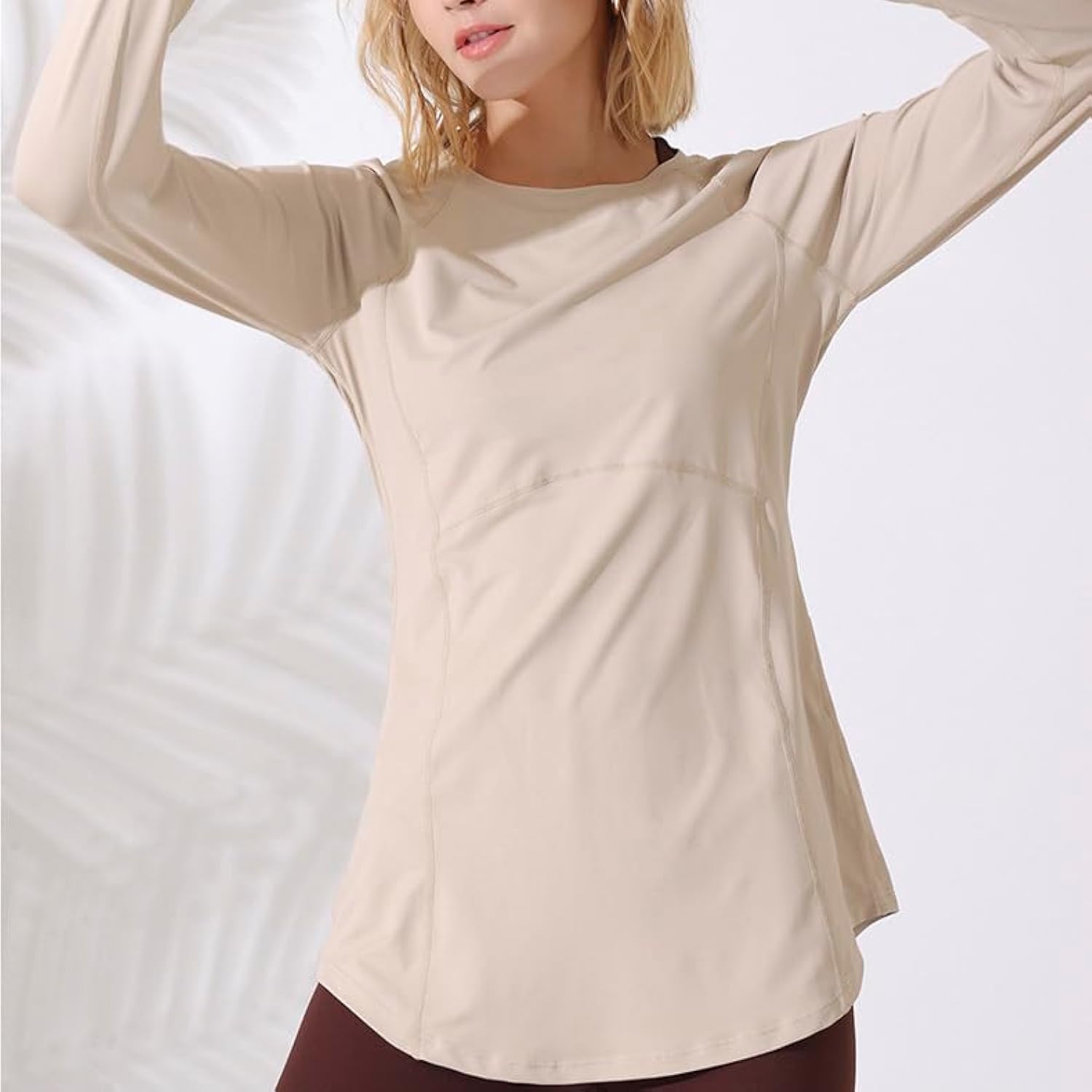 Women's Long Top Sleeve Loose Fitness T-Shirt B264389 Women's Long Top Sleeve Loose Fitness T-Shirt B264389