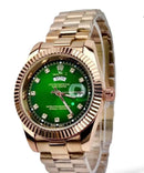Luxury Day-Date Green Dial Gold Watch W0086 - TUZZUT Qatar Online Shopping