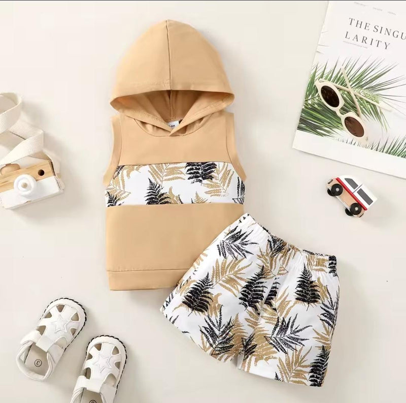 Baby Casual Sleeveless 2Pcs  Top+Shorts Set   1434253 - TUZZUT Qatar Online Shopping