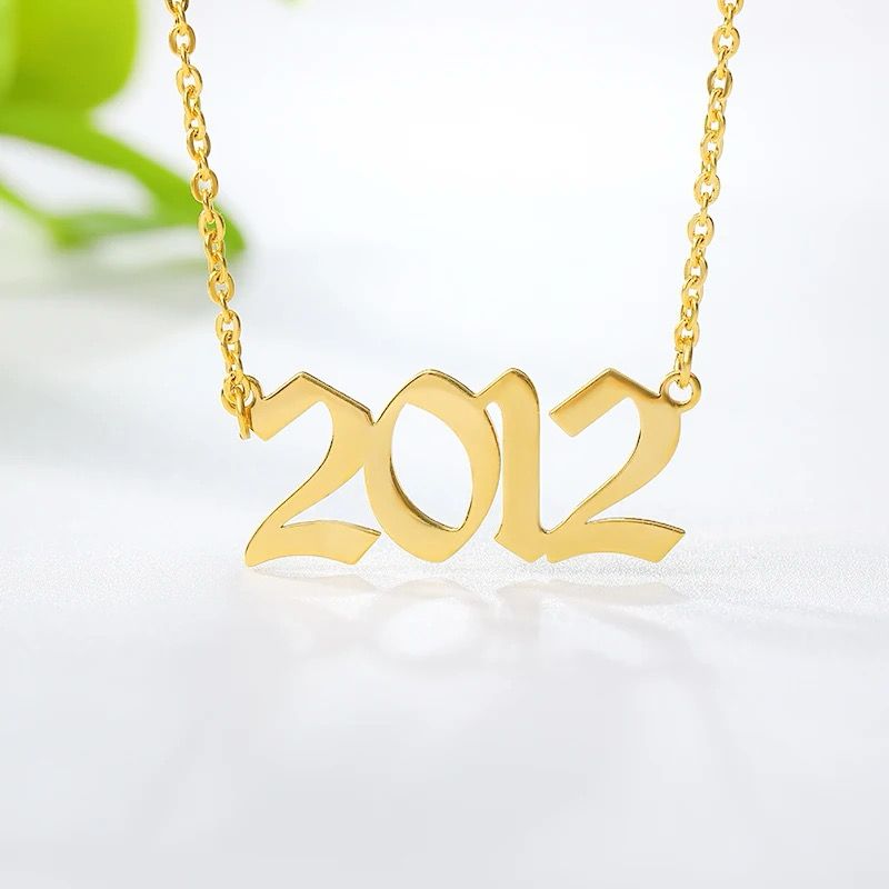 Old English Number Necklaces X4543054 - Tuzzut.com Qatar Online Shopping