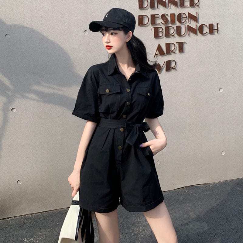 ZANZEA Rompers Women Work Clothing Summer Fashion Solid All Match Young Casual Street Wear Loose Tunic Breathe Girls Popular Ulzzang L S4621851