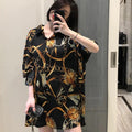 Plus size casual loose shirts dress oversized Women's chiffon Blouses Spring Summer Long sleeve Tops Blusas Mujer 2XL X4659742 - Tuzzut.com Qatar Online Shopping