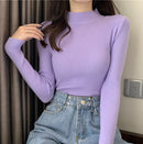 Women's Long Sleeve Solid Color Knit Top 321131 - TUZZUT Qatar Online Shopping