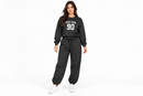 Women's Sweatshirt & Jogger Set 489827 Black - M