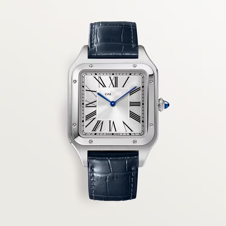 Luxury Silver Satin-finish Dial Leather Watch W1008 Luxury Silver Satin-finish Dial Leather Watch W1008