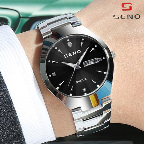 SENO Stainless Steel Quartz Watch W123131 - TUZZUT Qatar Online Shopping