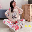 Women Sleepwear Wholesale Summer Fashion Printed 2Pieces Set Short Sleeve Woman Pajamas  S279100 - TUZZUT Qatar Online Shopping