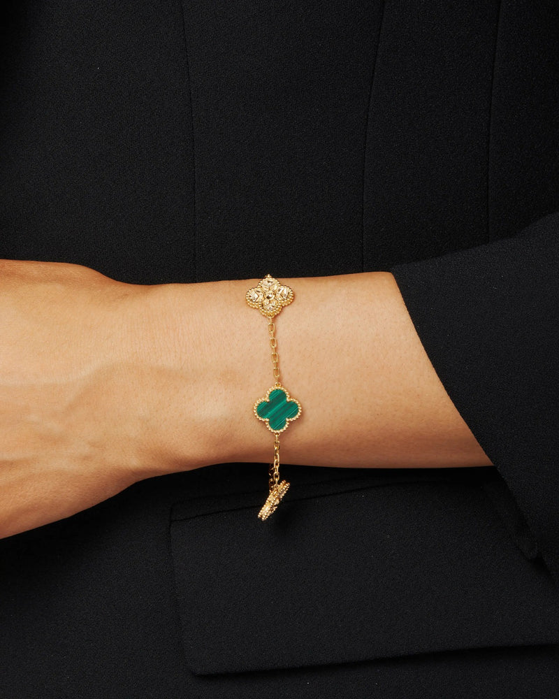 Vintage Bracelet Green Diamond 5 motifs S505929737 - TUZZUT Qatar Online Shopping