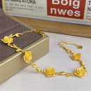 Rose Necklace Set Of New Gold Model-02 - TUZZUT Qatar Online Shopping