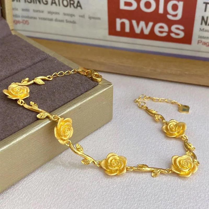 Rose Necklace Set Of New Gold Model-02