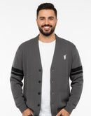 Men's Stripe Contrast Knitted Cardigan Sweater 8536927 - TUZZUT Qatar Online Shopping