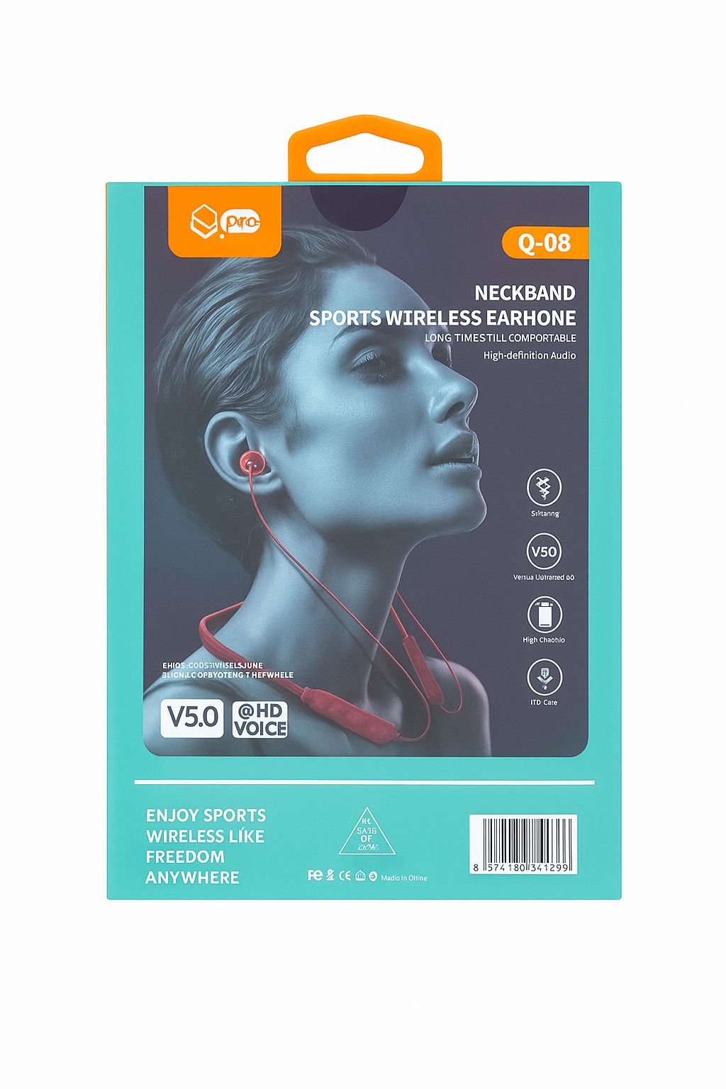 Neckband Sports Wireless Earphone Q-08 Neckband Sports Wireless Earphone Q-08
