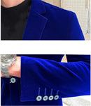 Men Fleece Suit Slim Business Blazers Wedding Dress Jacket    002334018 - TUZZUT Qatar Online Shopping