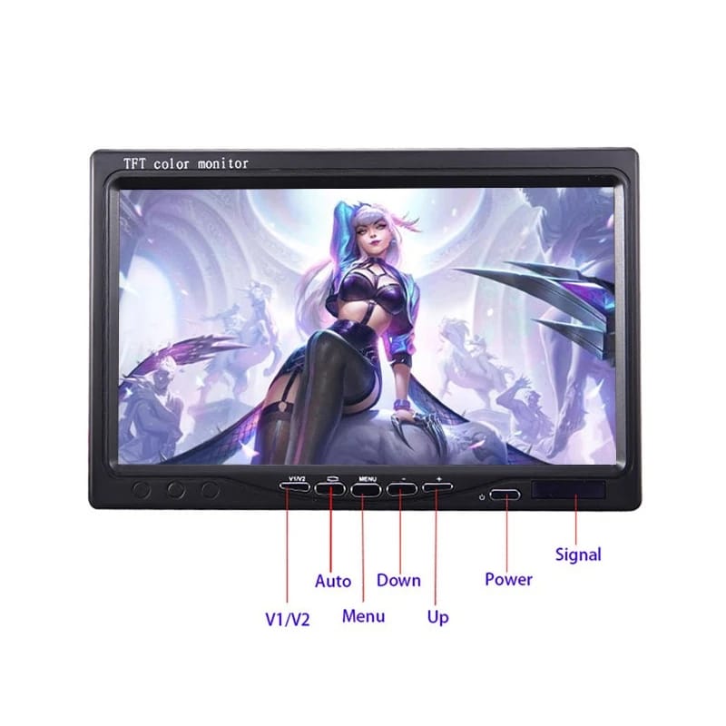 7-inch Car Monitor LED Display Screen  Night Rear View Camera,Suitable For Bus Truck RV Caravan Trailers