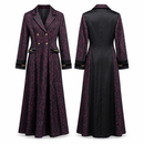 Women’s Burgundy & Black Leopard-Print Long Coat MC-A7
