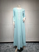 Muslin Dress with Pure Scarf Women Abaya 427188 L - TUZZUT Qatar Online Shopping