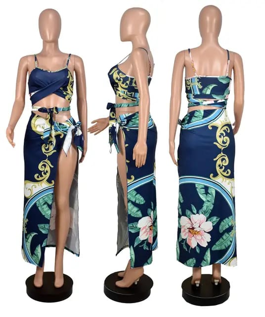 Summer Strapless Sleeveless Bikini Swimming Holiday Sexy Tracksuit for Women 3PCs Set Ladies Women Sets S3153979 Summer Strapless Sleeveless Bikini Swimming Holiday Sexy Tracksuit for Women 3PCs Set Ladies Women Sets S3153979