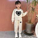 Girls Clothing Sets Kids Casual Sweatshirt+Pant 2pcs Suit Tracksuit Child Sportswear Printing Sets   S41541 - TUZZUT Qatar Online Shopping