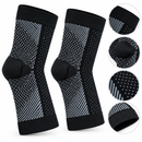 Unisex Black & Grey Knitted Ankle Compression Support Sleeves – 1 Pair L04