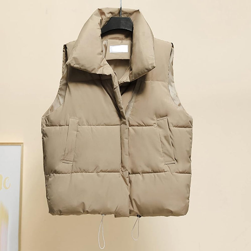 Women Sleeveless Jacket Puffer Vest Ladies Winter Warm Waistcoats M203598 - TUZZUT Qatar Online Shopping