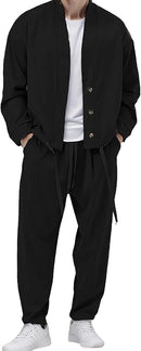 Men's Suit Jacket + Loose Casual Trousers    S470329 - TUZZUT Qatar Online Shopping