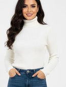 Womens Knitted Turtleneck Sweater 58771 - TUZZUT Qatar Online Shopping
