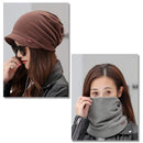 Women's knit hat, headband, neck warmer with brim, brown S4566459 - TUZZUT Qatar Online Shopping