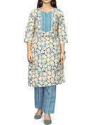 Wedani Cotton Digital Printed Kurta Set for Women   S031466 - TUZZUT Qatar Online Shopping