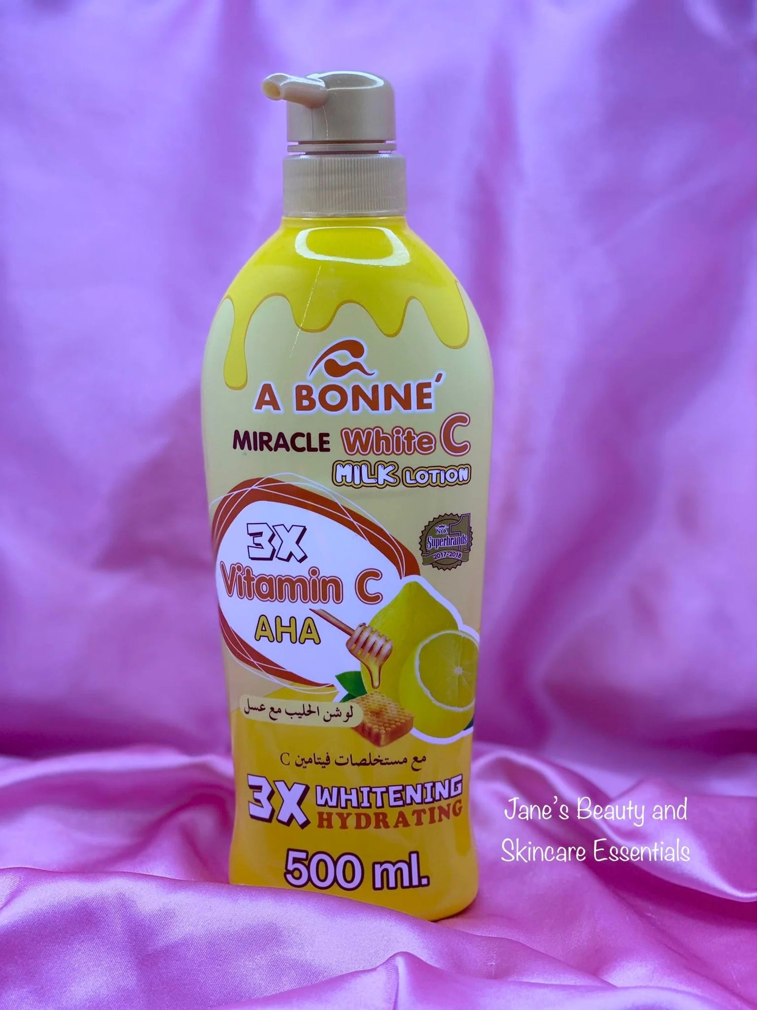 A Bonne Miracle White C Vitamin C and Honey Formula Milk Lotion 500ml A Bonne Miracle White C Vitamin C and Honey Formula Milk Lotion 500ml