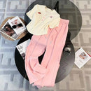 Women's Short Sleeve Solid Color T-shirt Sets 543170 - TUZZUT Qatar Online Shopping