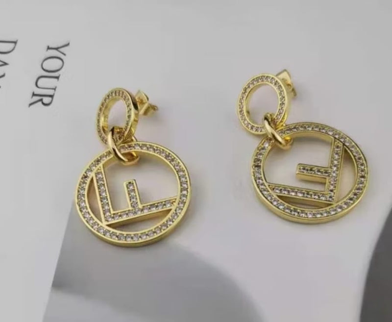 Double Ring Diamond Earrings DE72