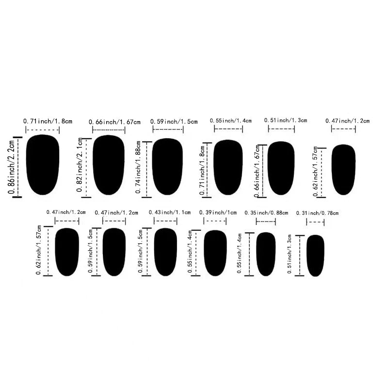 24 pcs Glitter False Nails Short Round Wearable Fake Nail Art Full Cover Almond Press on Nail with Drop Shape & Sparkling Effect 445507