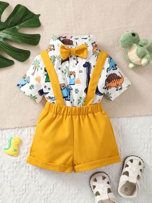 Children's Summer Necktie Short Sleeves Two-Piece Set 1538822 Children's Summer Necktie Short Sleeves Two-Piece Set 1538822