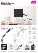 Single Monitor Gas Spring Deskmount - SH 100 C012 (Fits Most 13" ~ 32") - Tuzzut.com Qatar Online Shopping