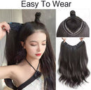 Synthetic Fiber Heat Resistant Wavy 4 Clips on Clip in hair Extensions mod108 - TUZZUT Qatar Online Shopping