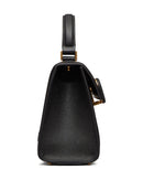 Grainy Calfskin Medium Top Handle Bag Black V2134 - TUZZUT Qatar Online Shopping