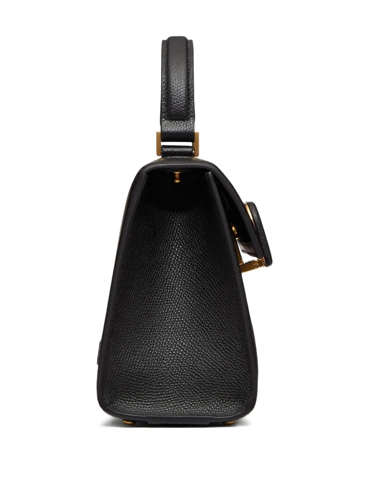 Grainy Calfskin Medium Top Handle Bag Black V2134 Grainy Calfskin Medium Top Handle Bag Black V2134