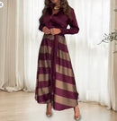Women's formal work dress with a folded collar B387342