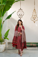 Women Cotton Mix Kurta Pant Dupatta Set - TPS300 - TUZZUT Qatar Online Shopping