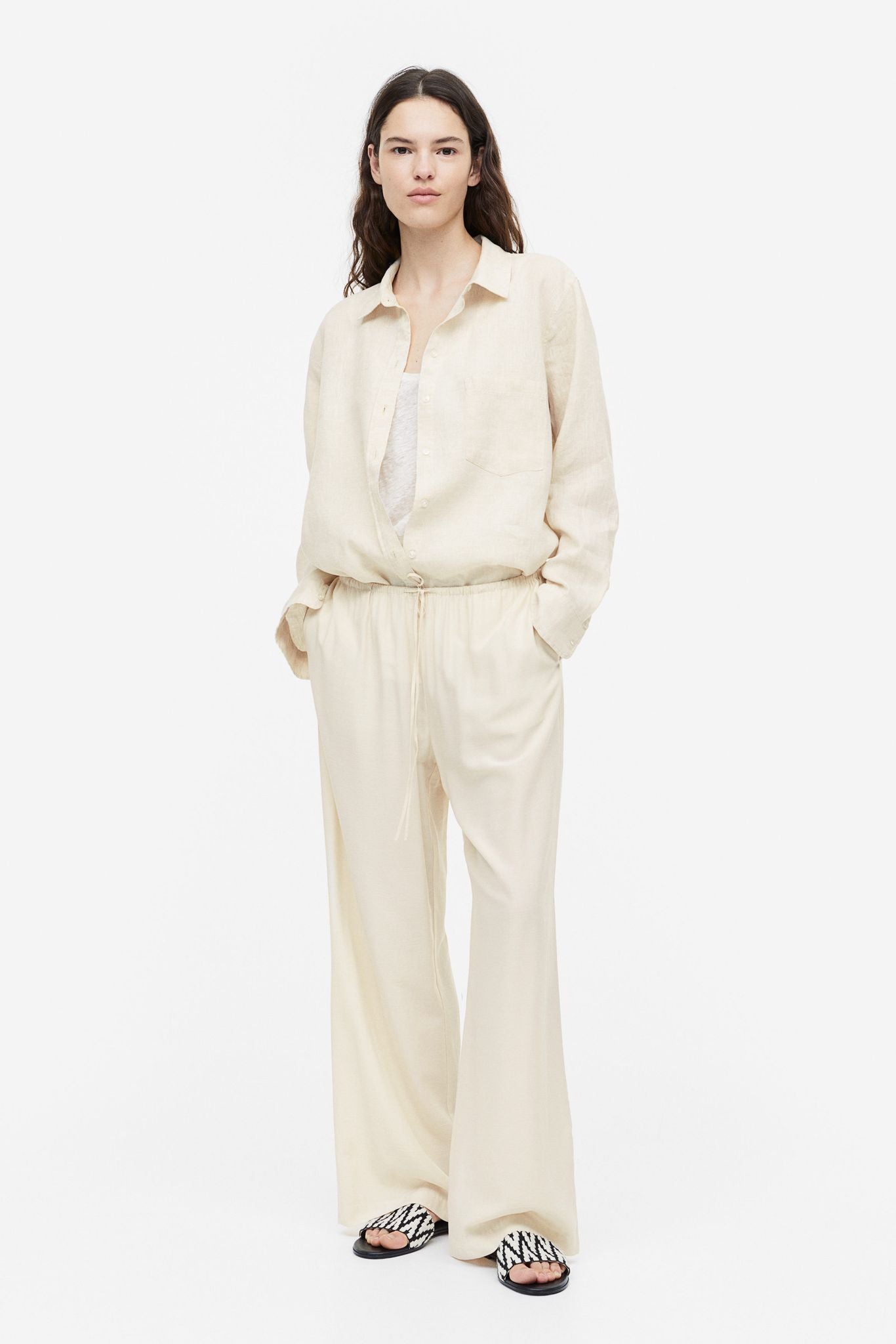 Women 2 Piece Set Shirt Pants Loose Suit H-33089 Women 2 Piece Set Shirt Pants Loose Suit H-33089