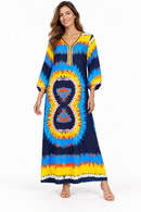 Women’s Vibrant Printed Cotton Jalabiya