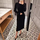 Women Long Sleeve Velvet Dress   B188662 - TUZZUT Qatar Online Shopping