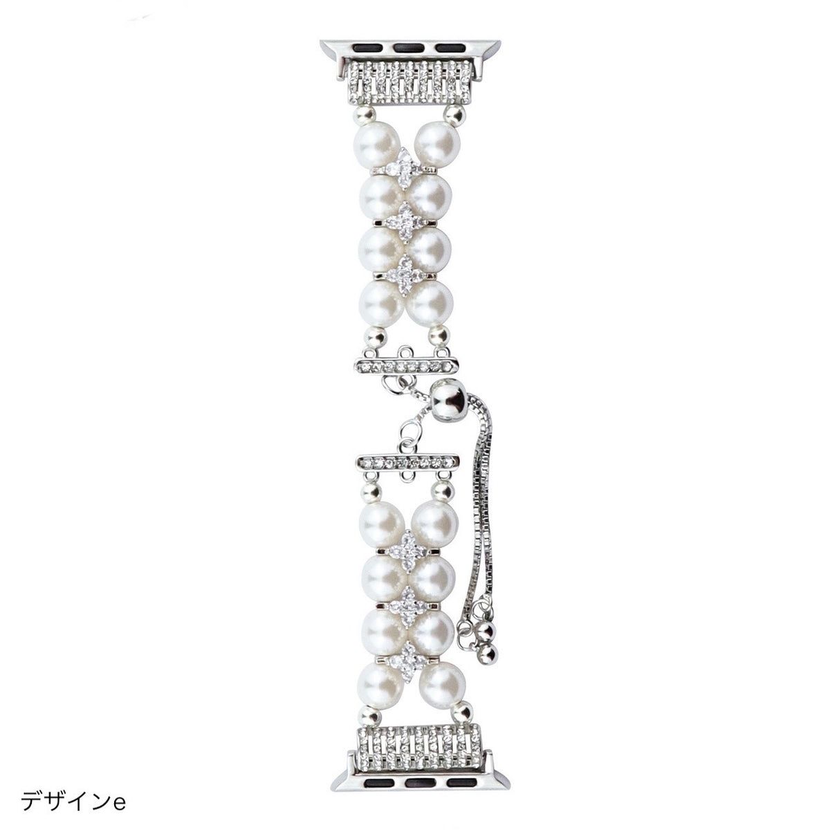 Stylish Double Row Pearl & Diamond Watch Strap For Women B-248448 Stylish Double Row Pearl & Diamond Watch Strap For Women B-248448