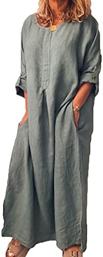 Maxi Cotton Linen Long Shirt Kaftan Dress 32354 Maxi Cotton Linen Long Shirt Kaftan Dress 32354