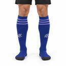 1Pair Royal Blue Long Football Socks with Striped Cuffs ETM2234